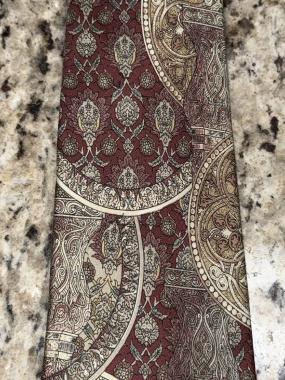 Vintage Mens Paisley 100% Silk Tie by Champs Elysee'